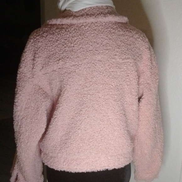 Teddy sherpa jacket forever 21 pink SZ S - Picture 8 of 8